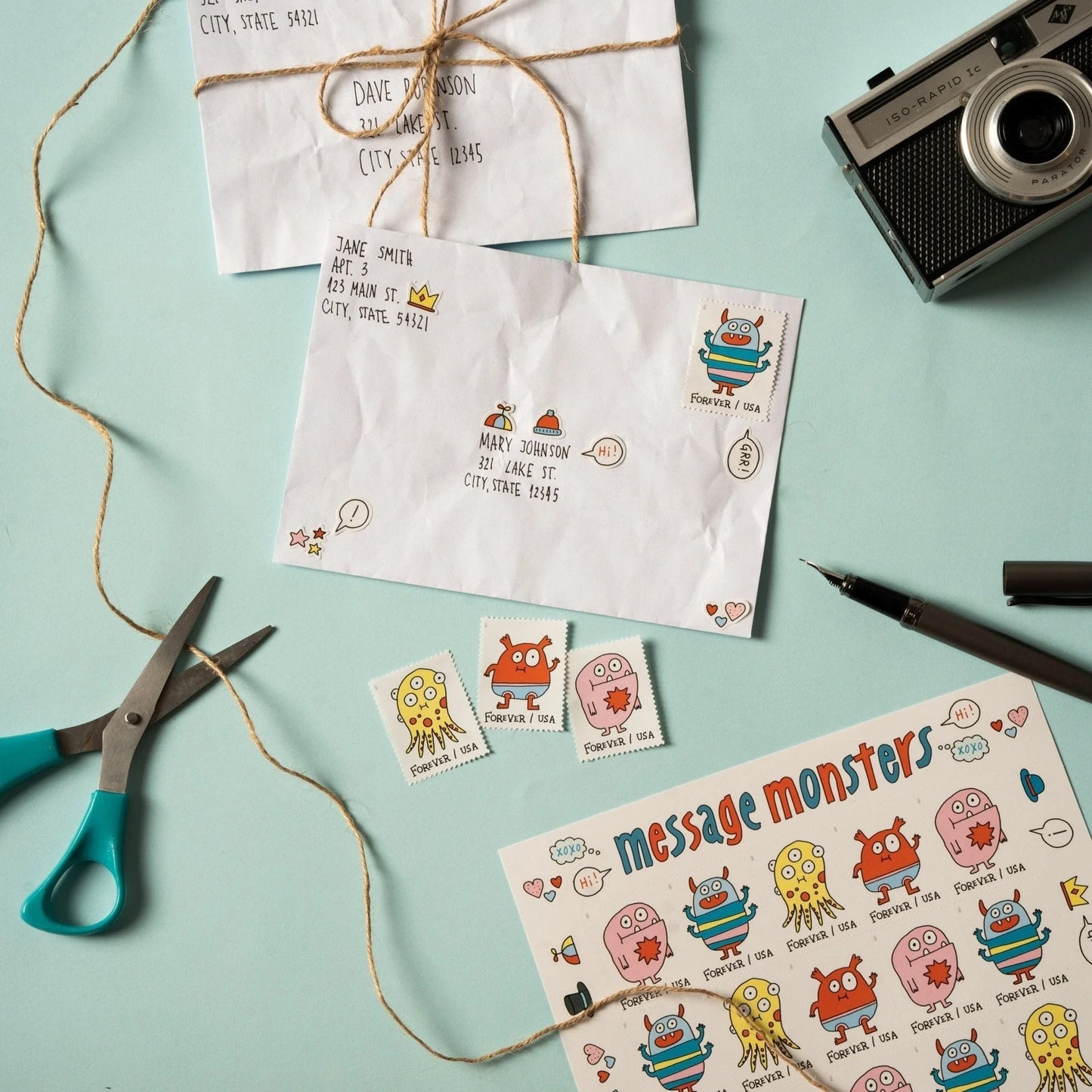 Message Monsters Forever Stamps