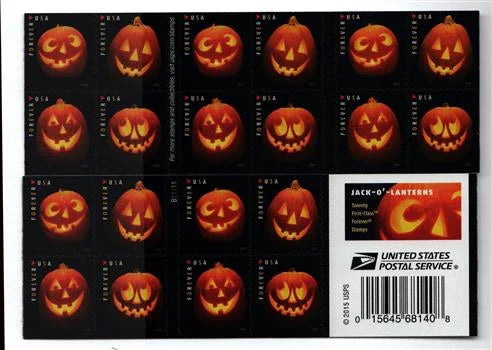 Jack-O -Lanterns Forever Stamps