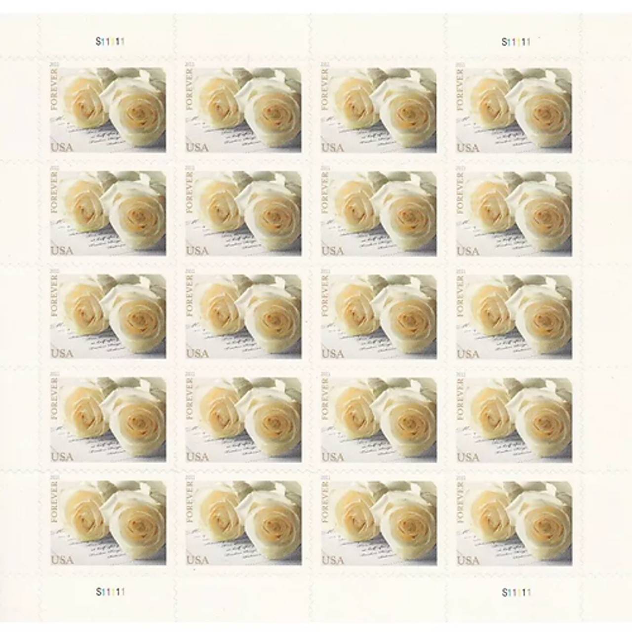 2011 Wedding Roses Commemorative Forever First Class Postage Stamps