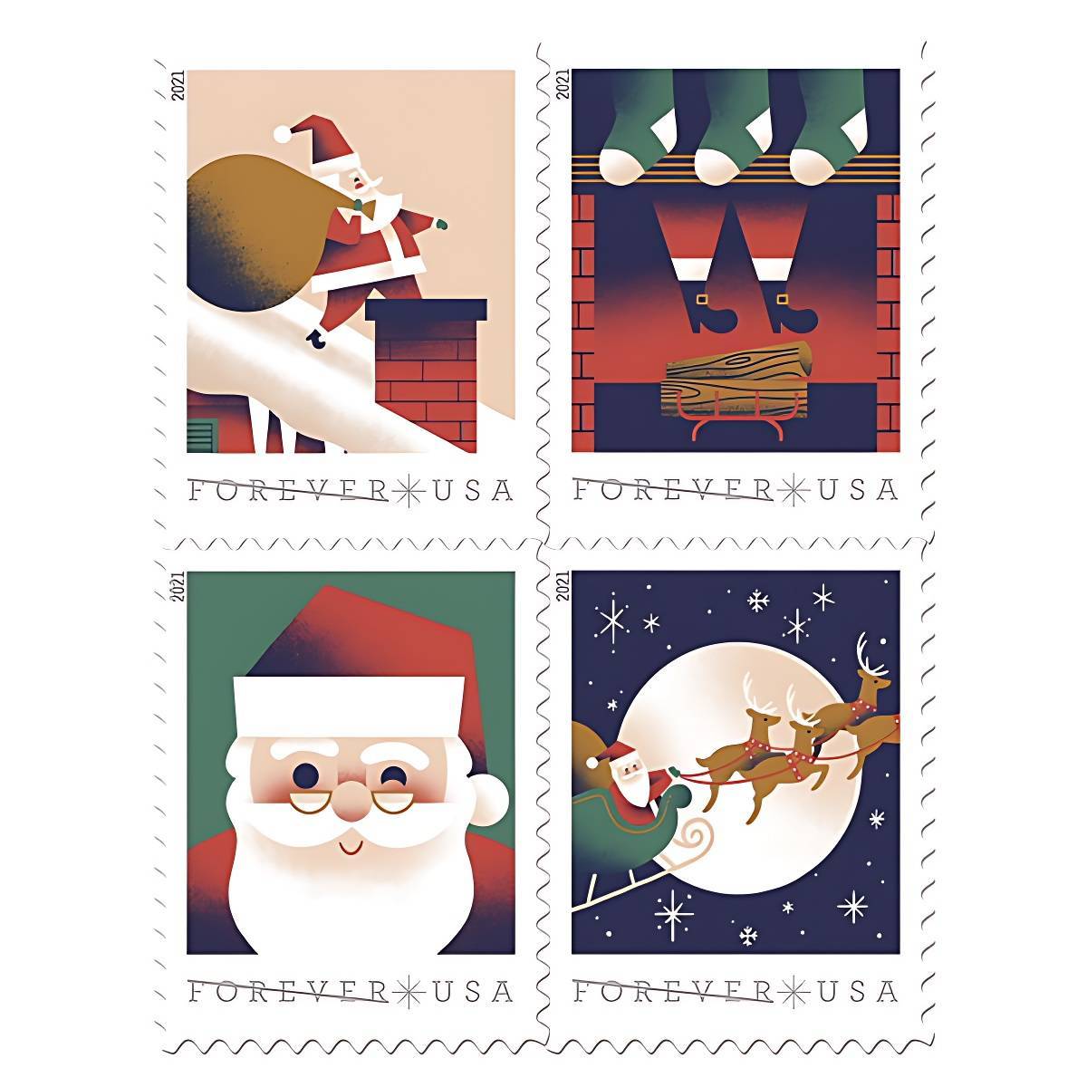 A Visit From St.Nick Forever Stamps