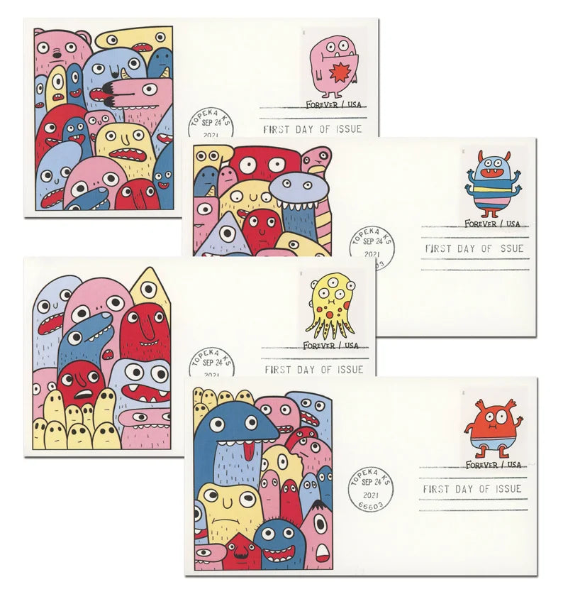 Message Monsters Forever Stamps