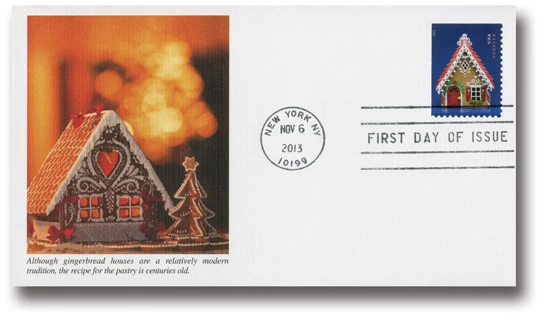 Contemporary Christmas: Gingerbread Houses Forever Stamps