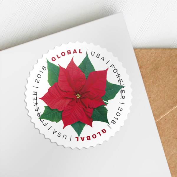 Global: Poinsettia Forever Stamps
