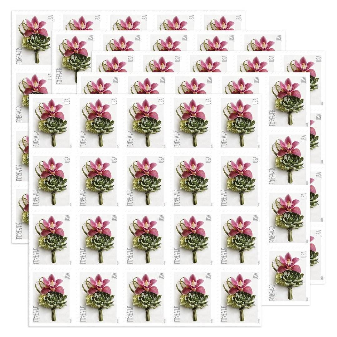 Contemporary Boutonniere Forever Stamps