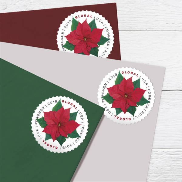 Global: Poinsettia Forever Stamps