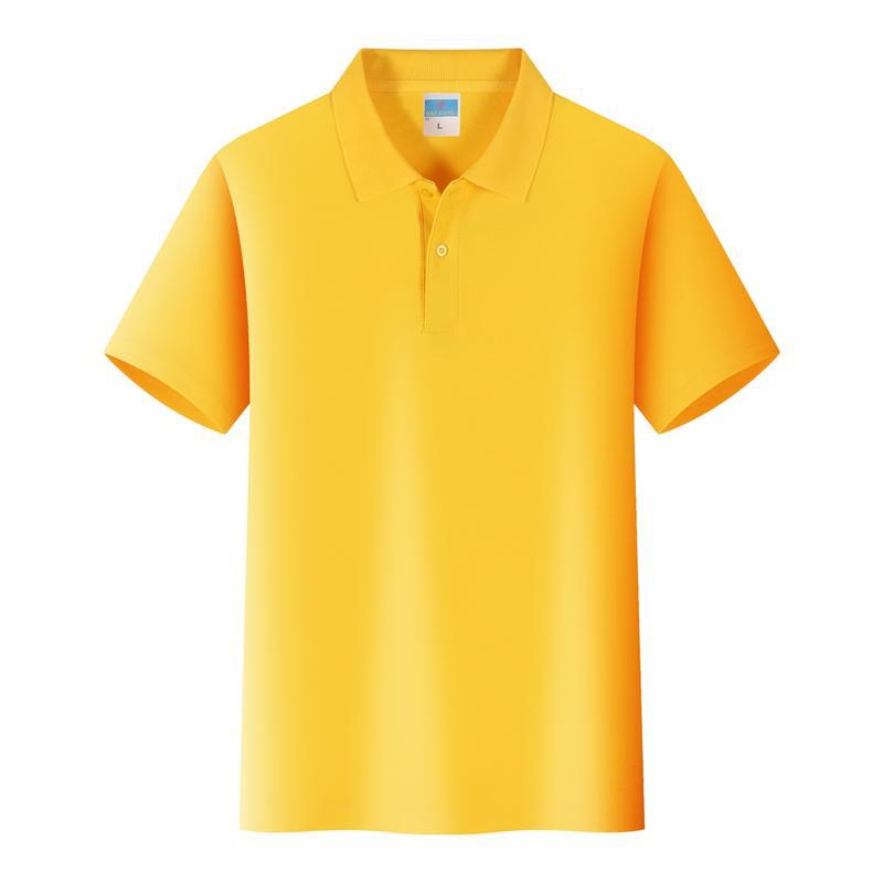 Mens Business Casual Tops Turndown Collar Short Sleeve Cotton Polo Shirt