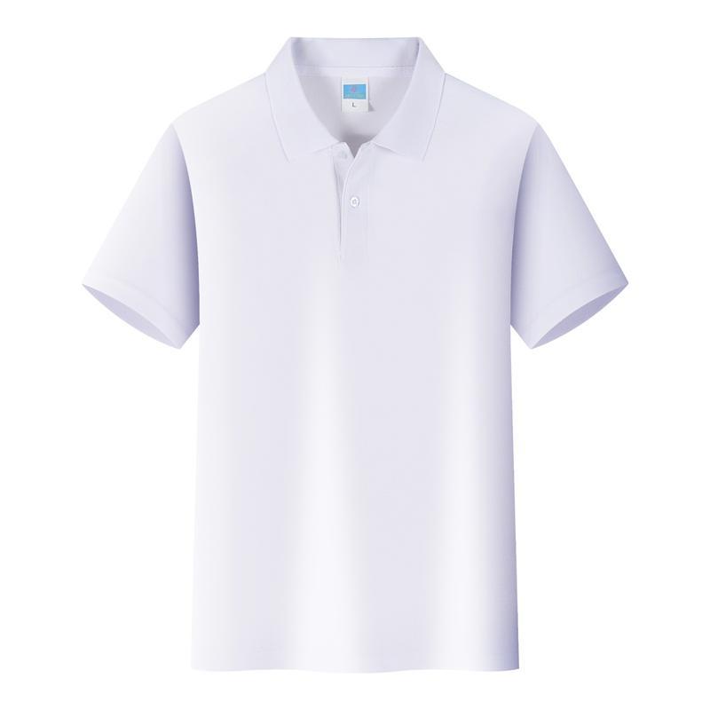 Mens Business Casual Tops Turndown Collar Short Sleeve Cotton Polo Shirt