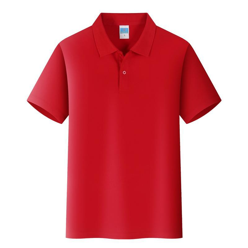 Mens Business Casual Tops Turndown Collar Short Sleeve Cotton Polo Shirt