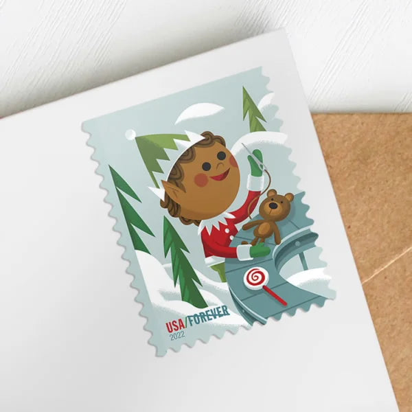 Holiday Elves Forever Stamps