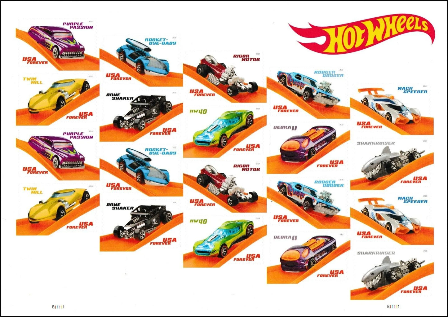 Hot Wheels Forever Stamps