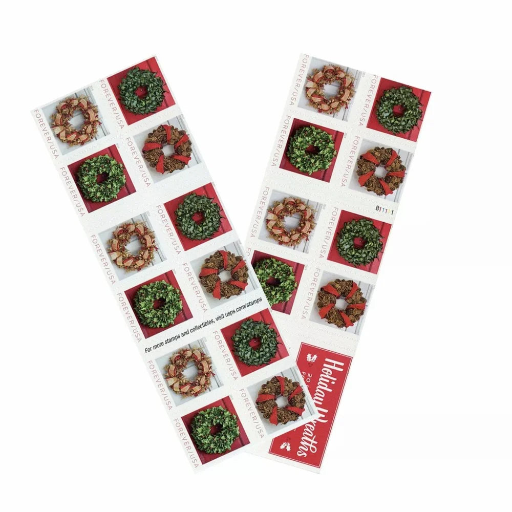 Holiday Wreaths Forever Stamps