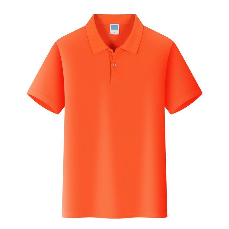 Mens Business Casual Tops Turndown Collar Short Sleeve Cotton Polo Shirt