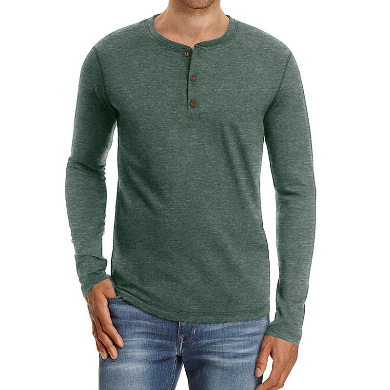 2021 new autumn and winter men's long-sleeved shirts pullovers men's bottoming shirts men's clothes
