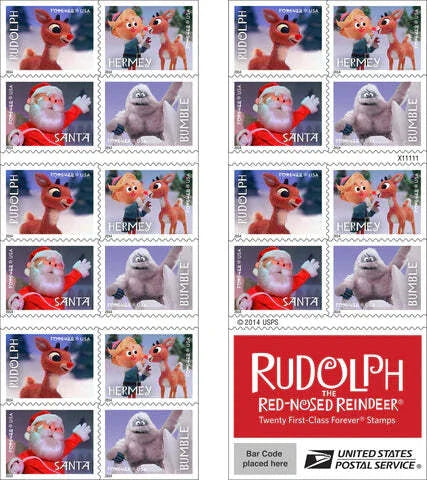 Rudolph the Red-Nosed Reindeer Forever Stamps