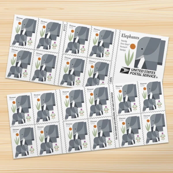 Elephants Forever Stamps