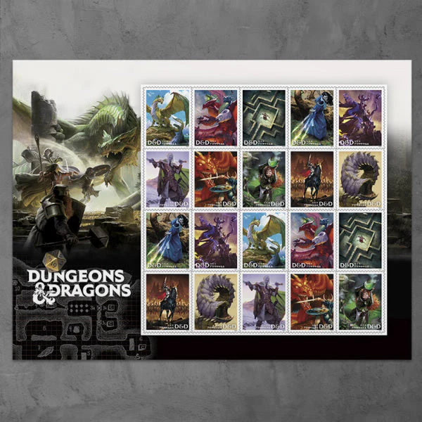 2024 Dungeons   Dragons Stamps Forever First Class Postage Stamps