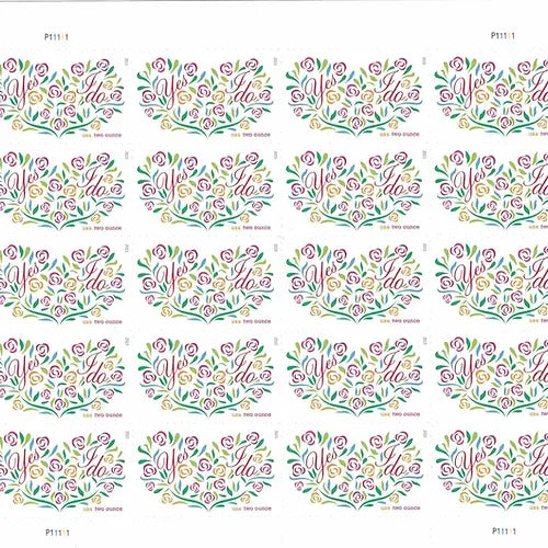 Yes, I Do Stamps 2015 Two-Ounce Forever Stamps 100pcs