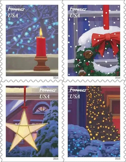 Holiday Windows Forever Stamps